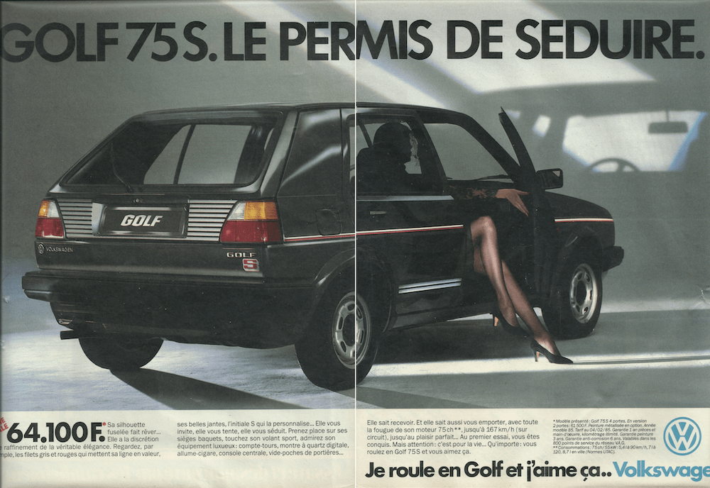 Publicité Volkswagen Golf - 1985 - Jeleasemavoiture